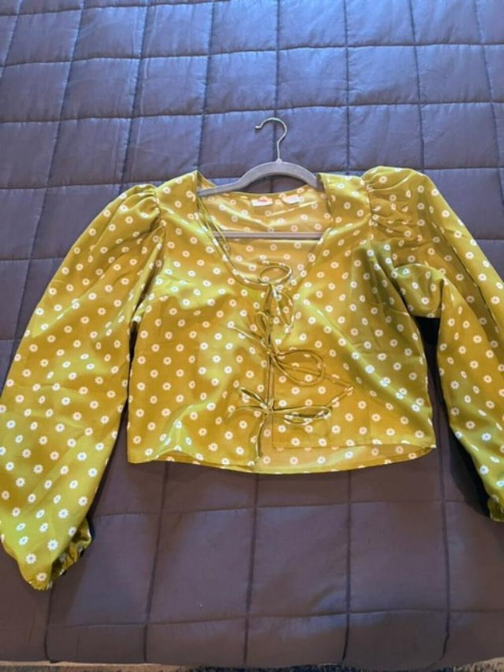 Levi crop top with tie fronts